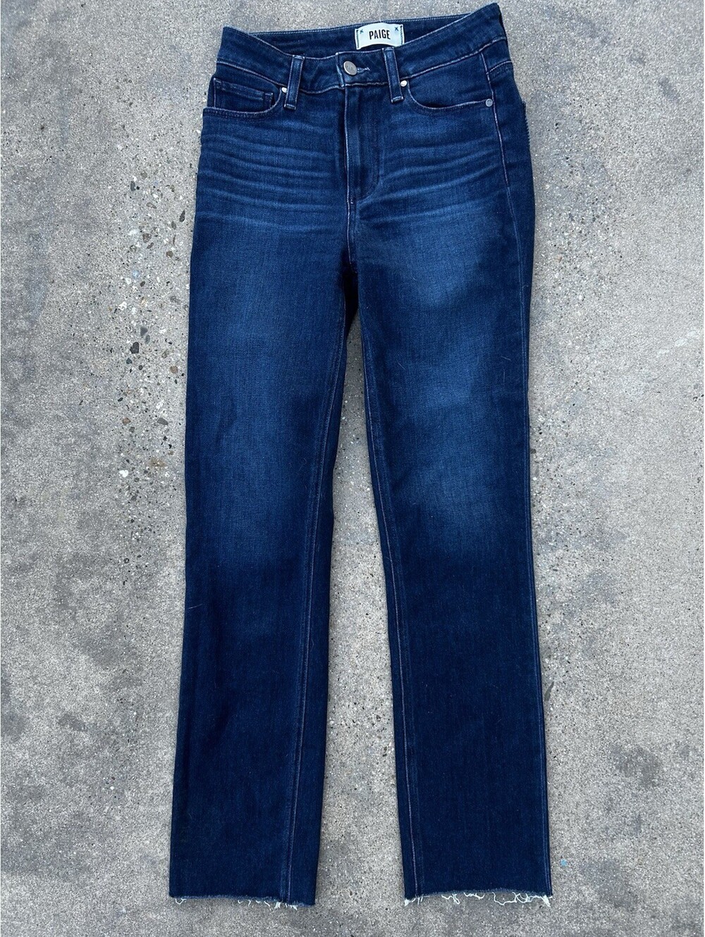 Paige Cindy Blue DeJeans Womens 25 Straight Leg Ankle Measure 24Wx28L Light Fade
